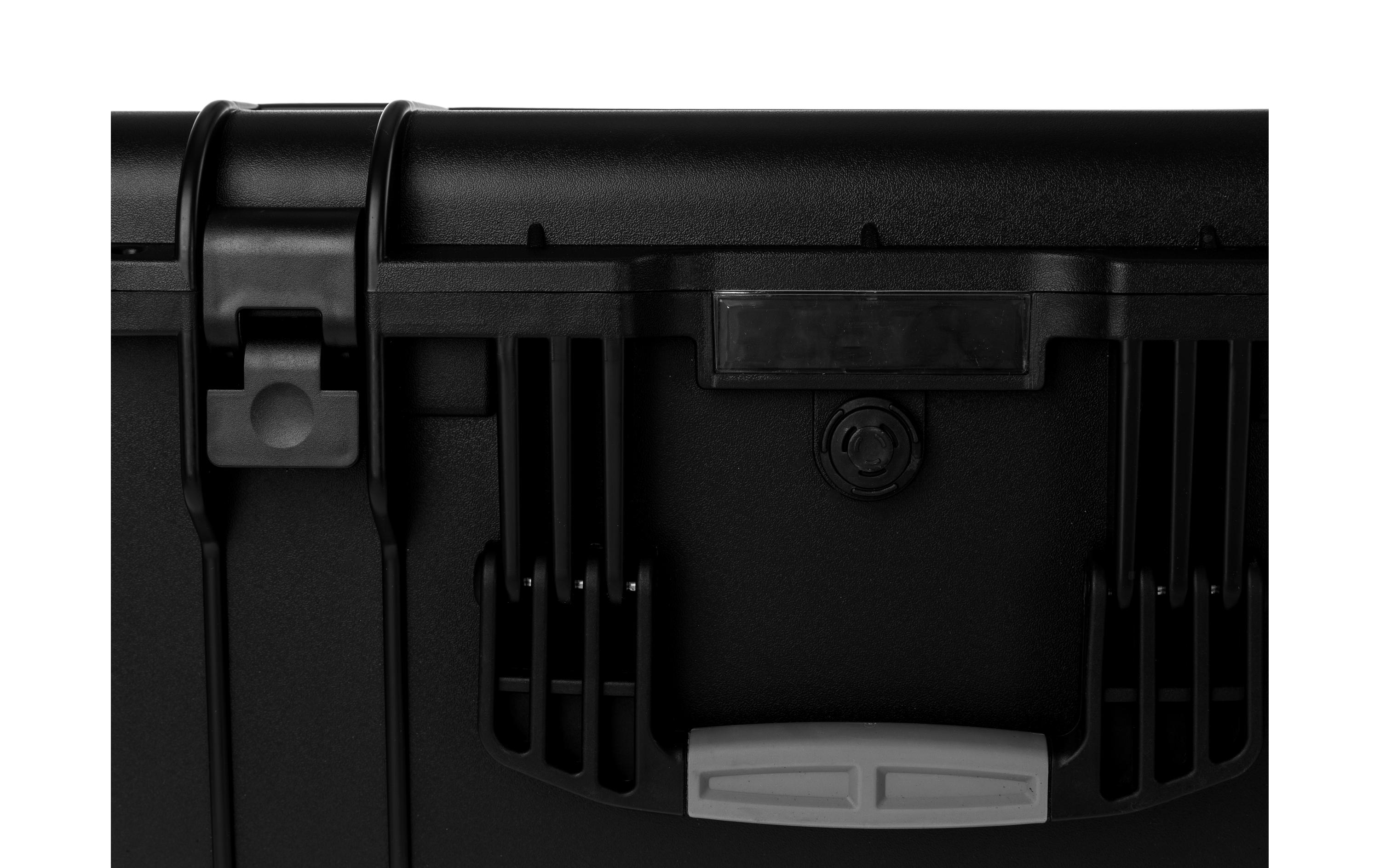 Schutzkoffer mit Schaumstoffeinlage, 57.2 l, Schwarz<br>Für den sicheren Transport von empfindlichen Geräten