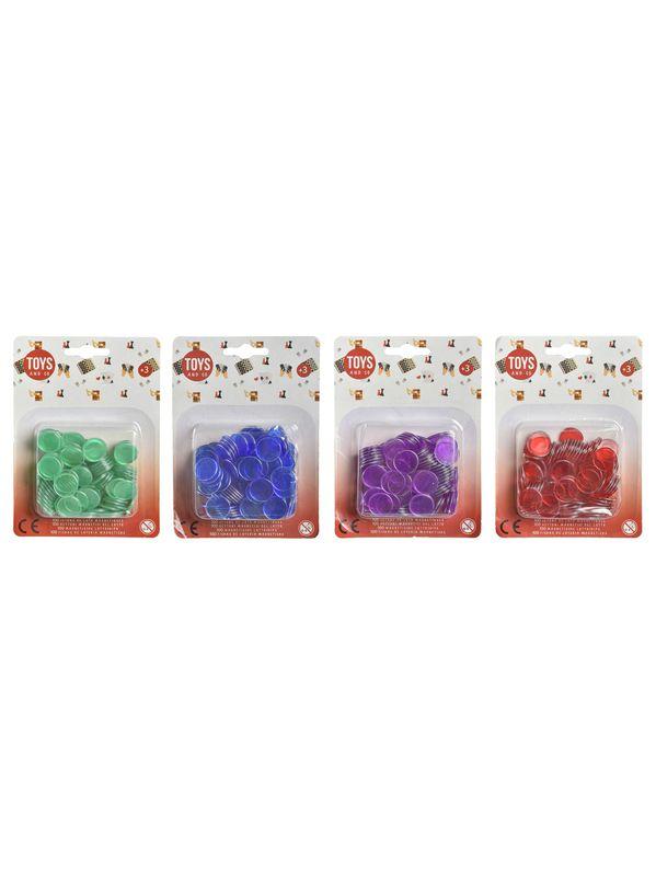 100 JETONS MAGNETIQUES LOTO MULTICOLORE 17MM