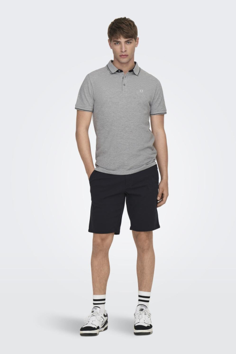 Only & Sons grijze heren polo