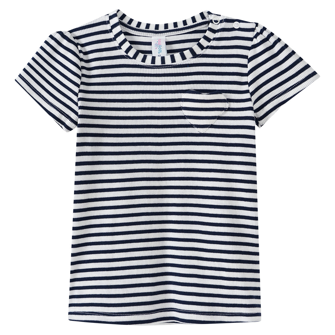Topomini Baby T-Shirt mit Bio-Baumwolle dunkelblau / weiss