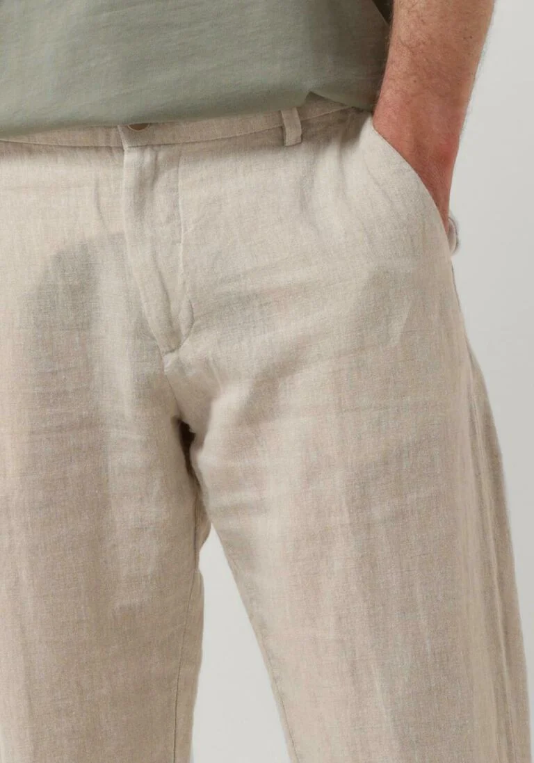 SELECTED HOMME beige selected homme pantalon slh196-straight mads linen pant