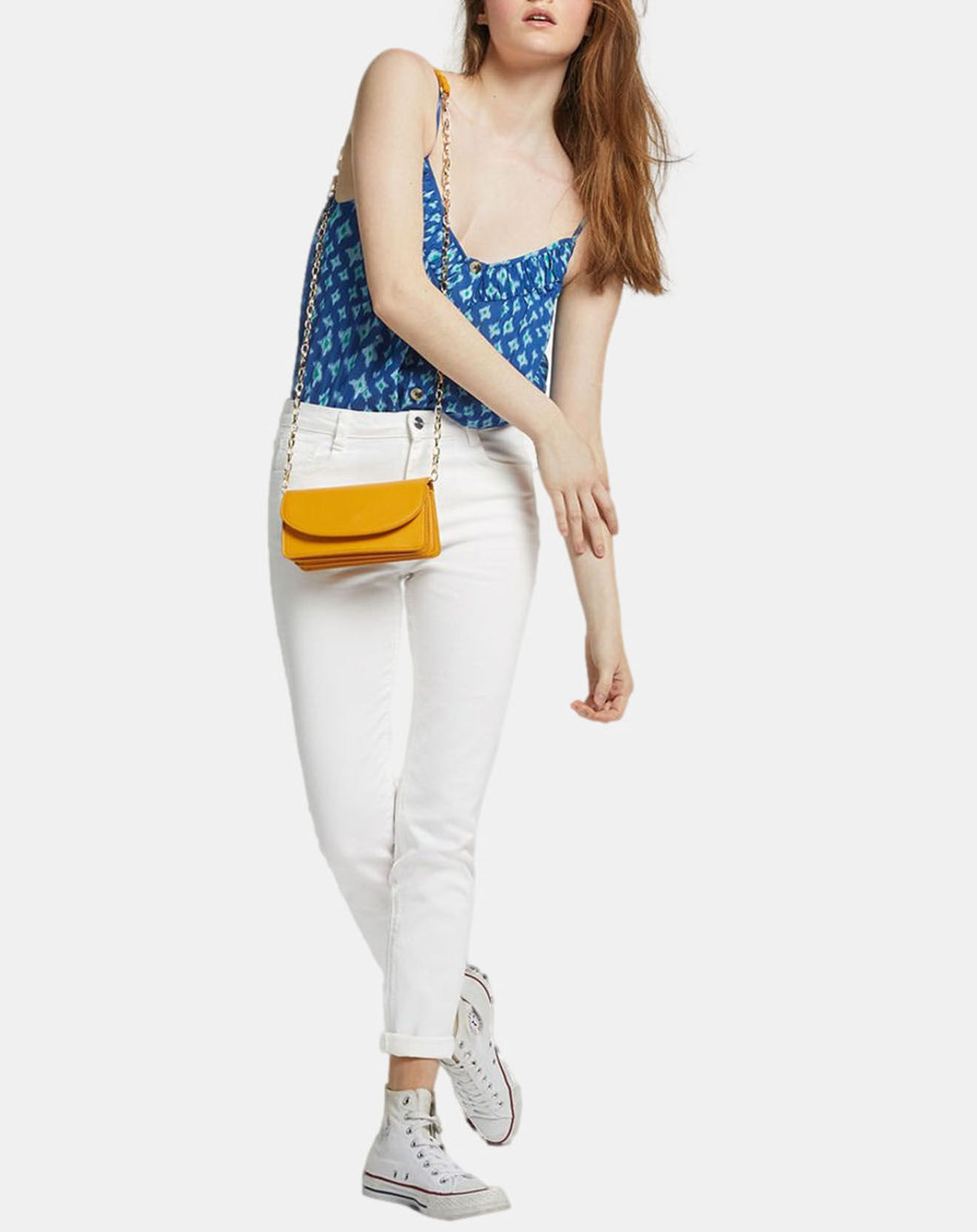 Galeries Lafayette Jean Slim en Toile de coton Mina blanc