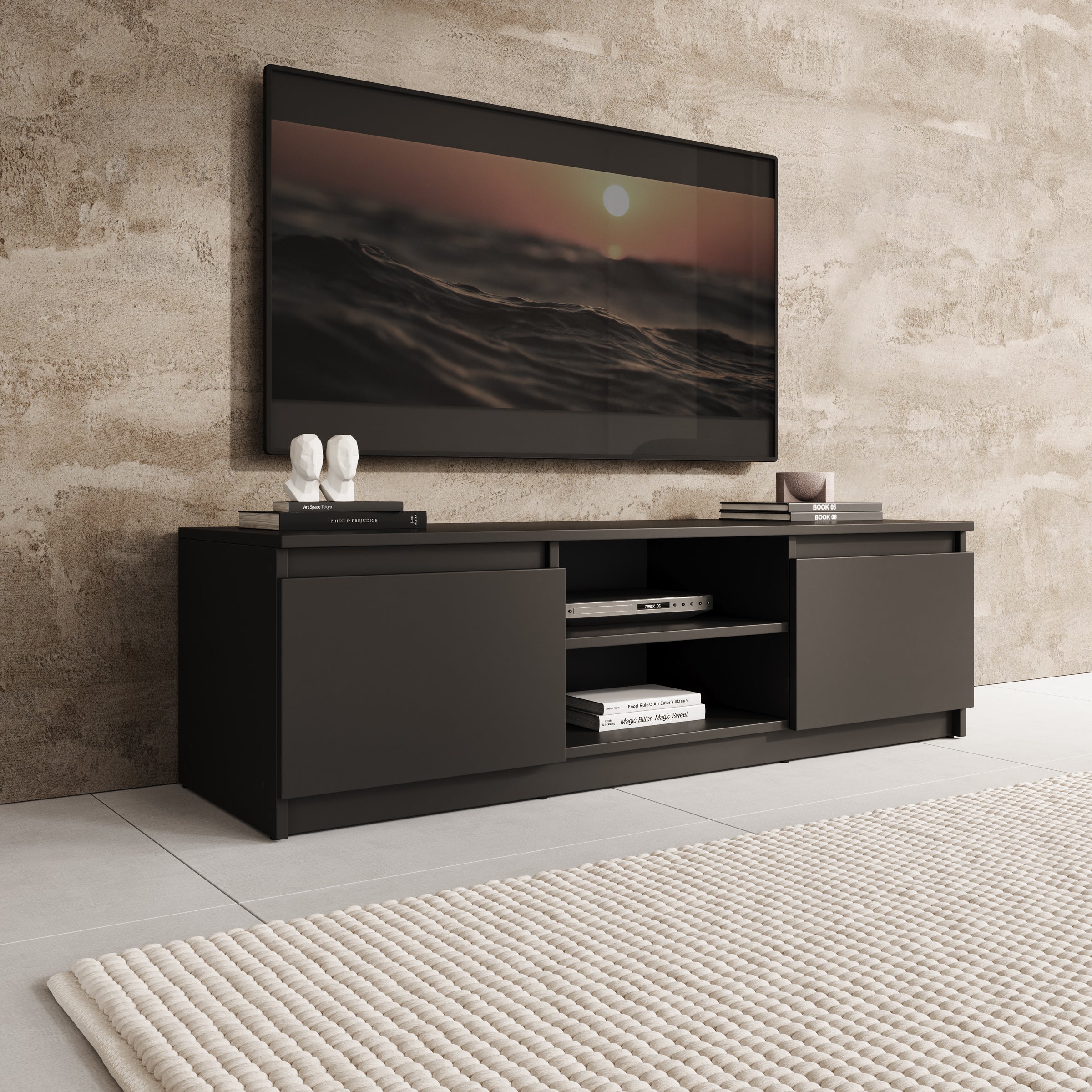 Diaz - TV-Meubel - Zwart - 120x38x36 cm