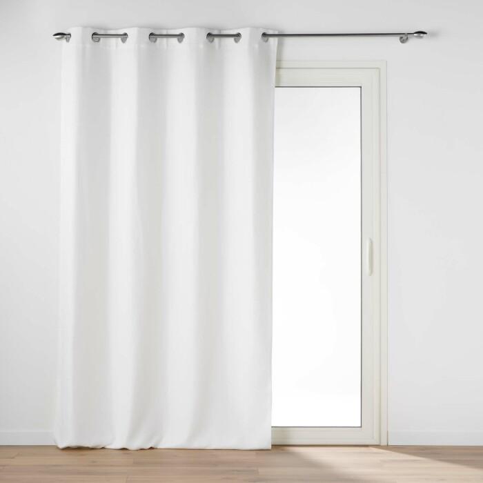 RIDEAU OEILLETS 135X240CM OCCULTANT CHINEA BLANC