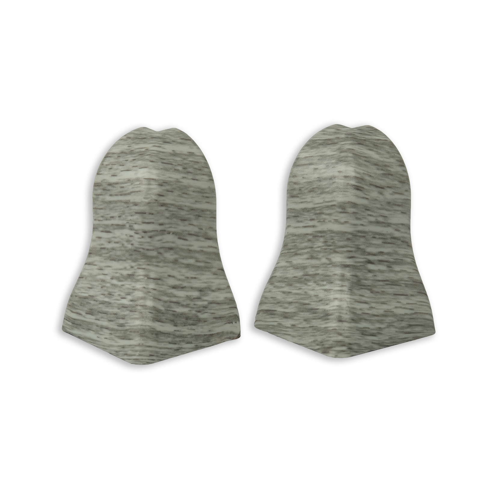 profitan 2er-Set Außenecken - Buche grau - für Sockelleisten: 40 mm hoch