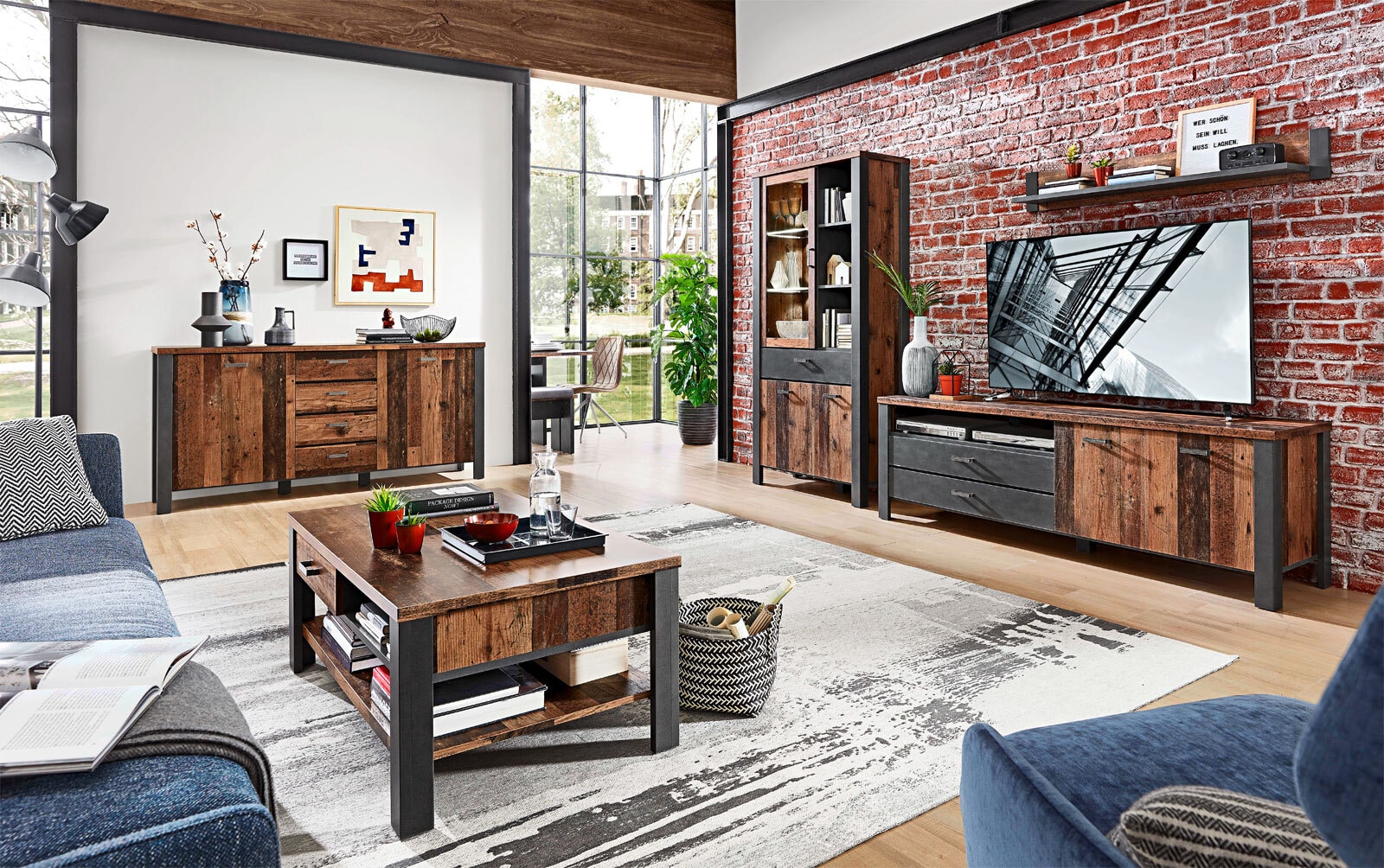 Sideboard CARDIFF matera /grau