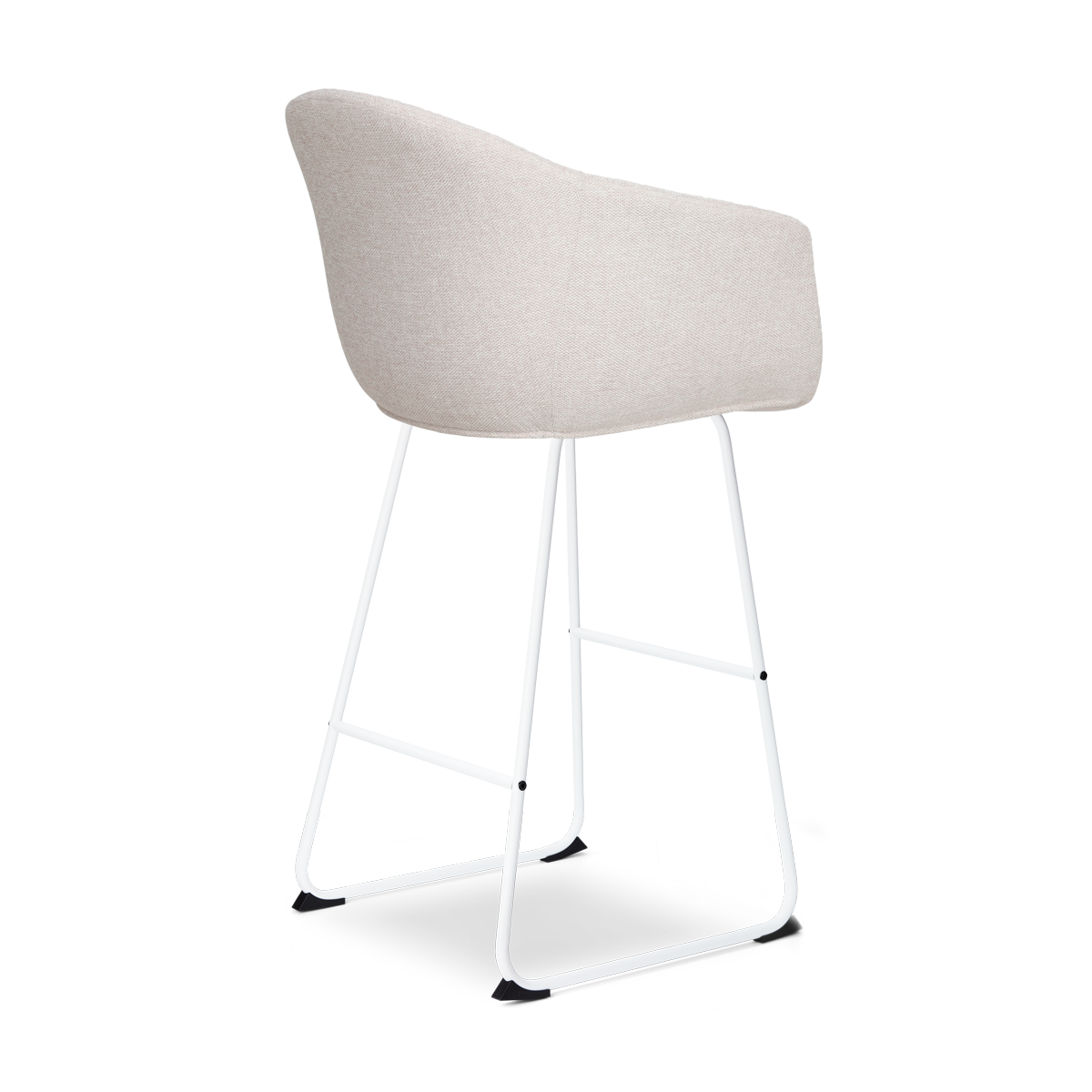 Barkruk Nino-Otis barkruk beige - wit onderstel - 65 cm
