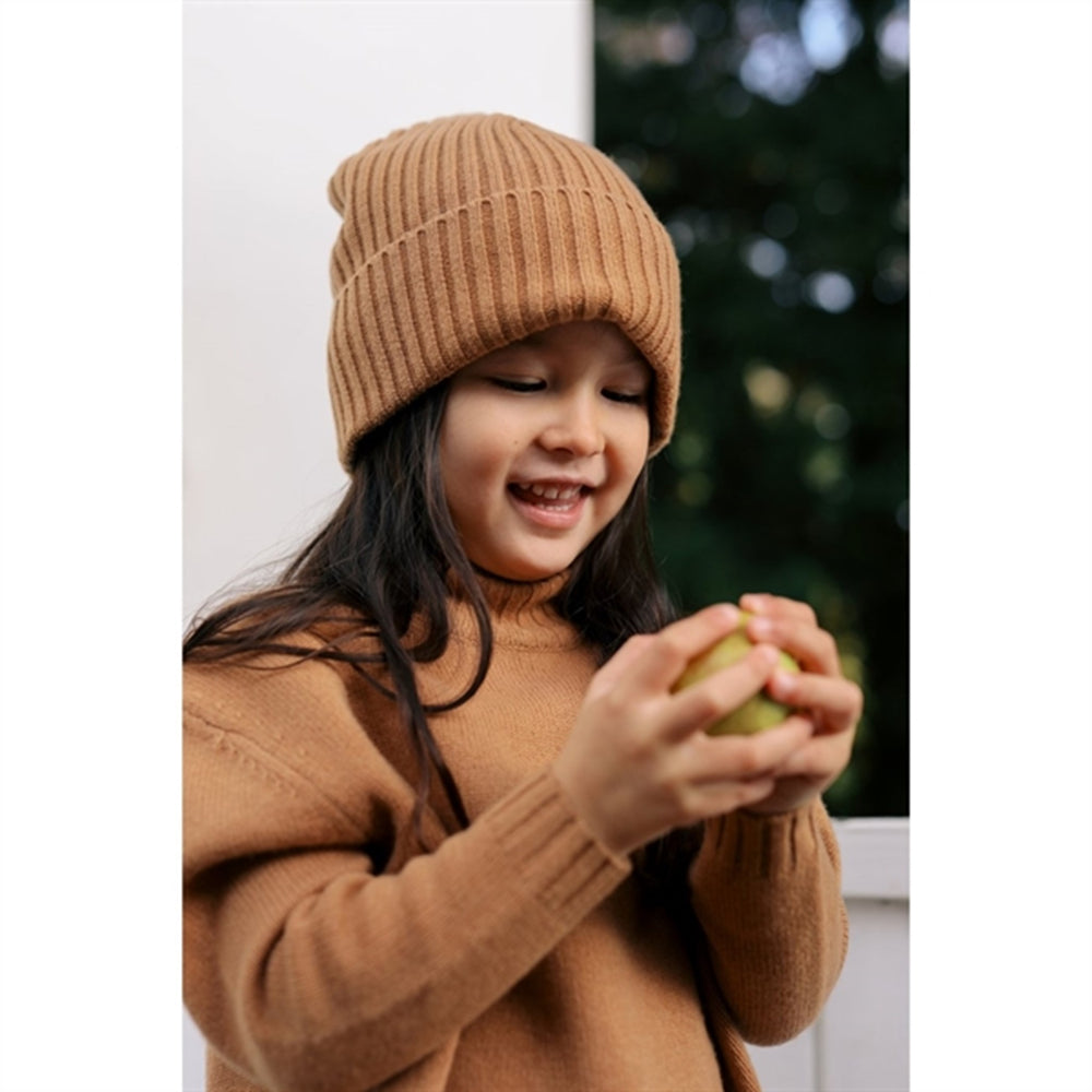 Camel Carly Uld Strikhue - HOLMM → Luksusbaby.dk