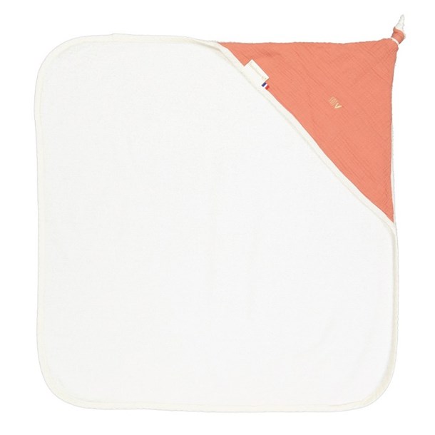 Sortie de bain brodée, blush