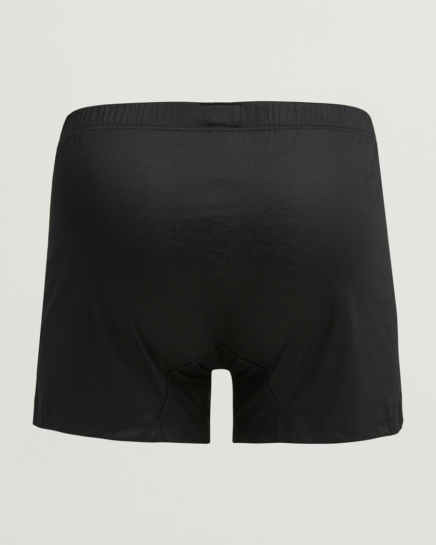 Zimmerli of Switzerland Sea island Cotton Boxer Shorts Black