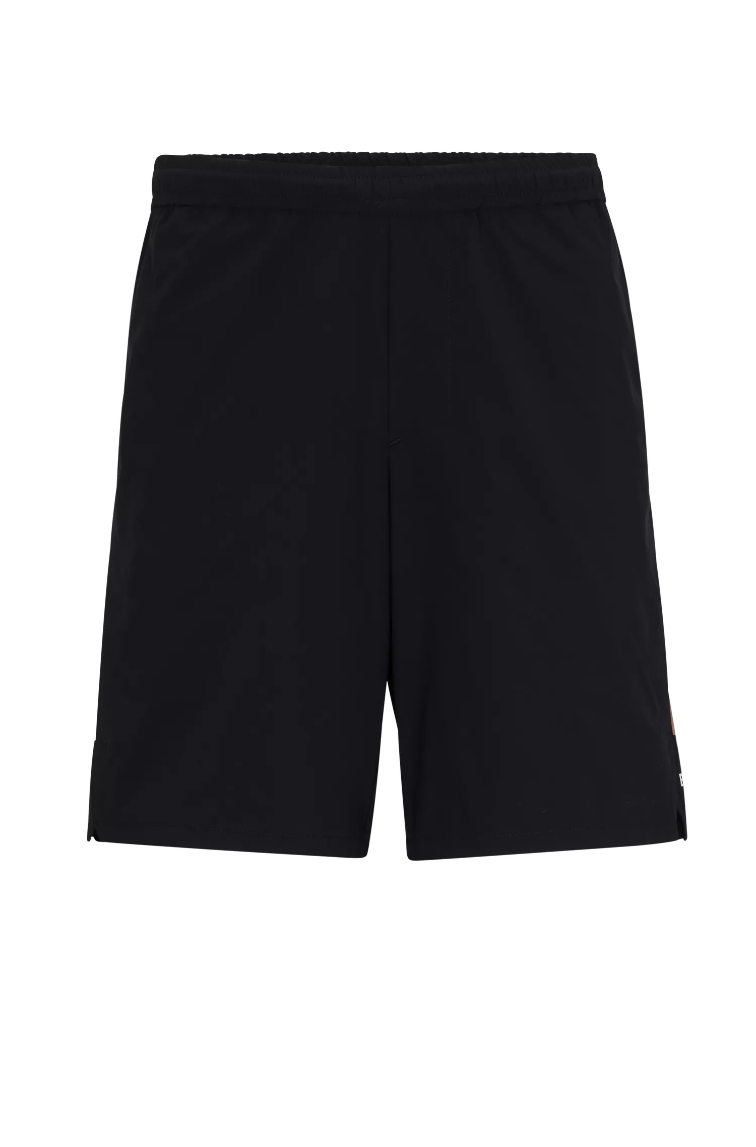 Shorts BOSS Green-BOSS x Matteo Berrettini em popeline stretch com listras características.