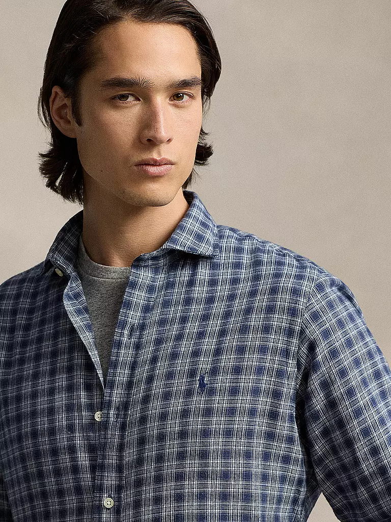 POLO RALPH LAUREN Flanellhemd Custom Fit blau