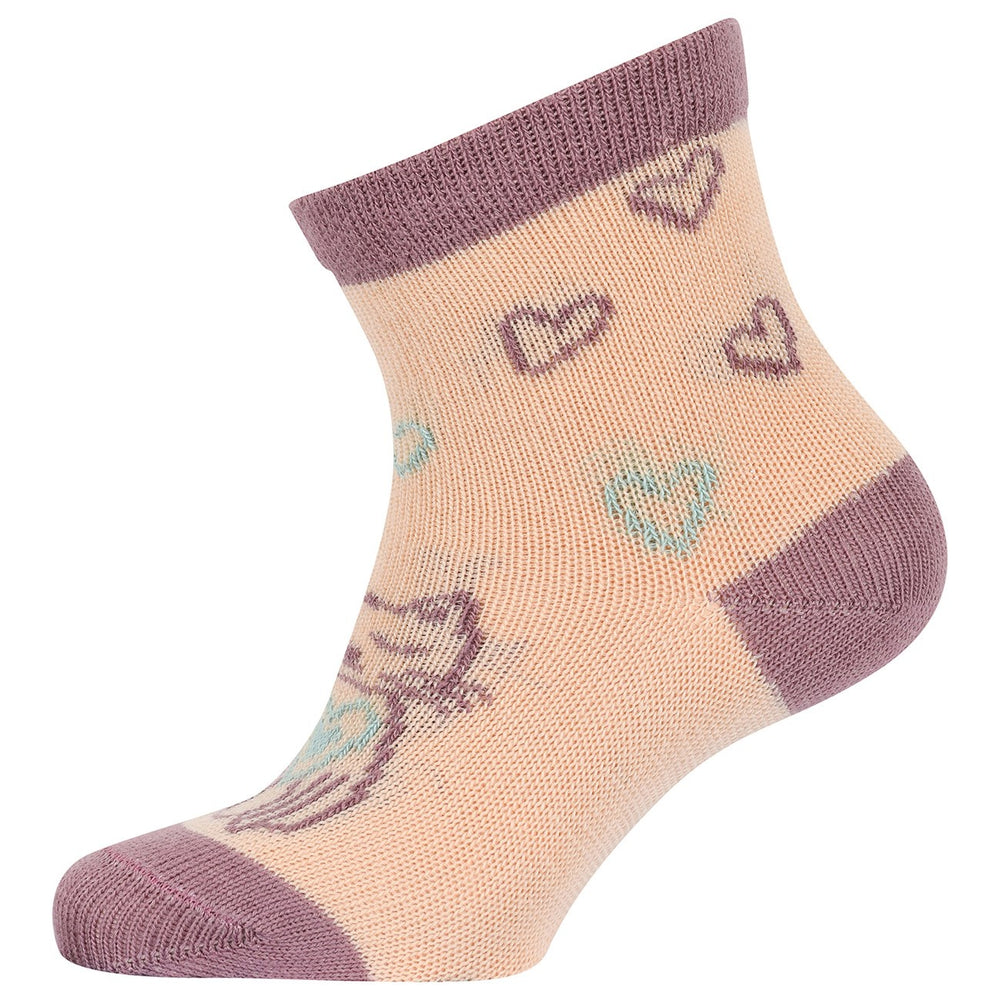 Køb MELTON Ivory Cream Cat love socks