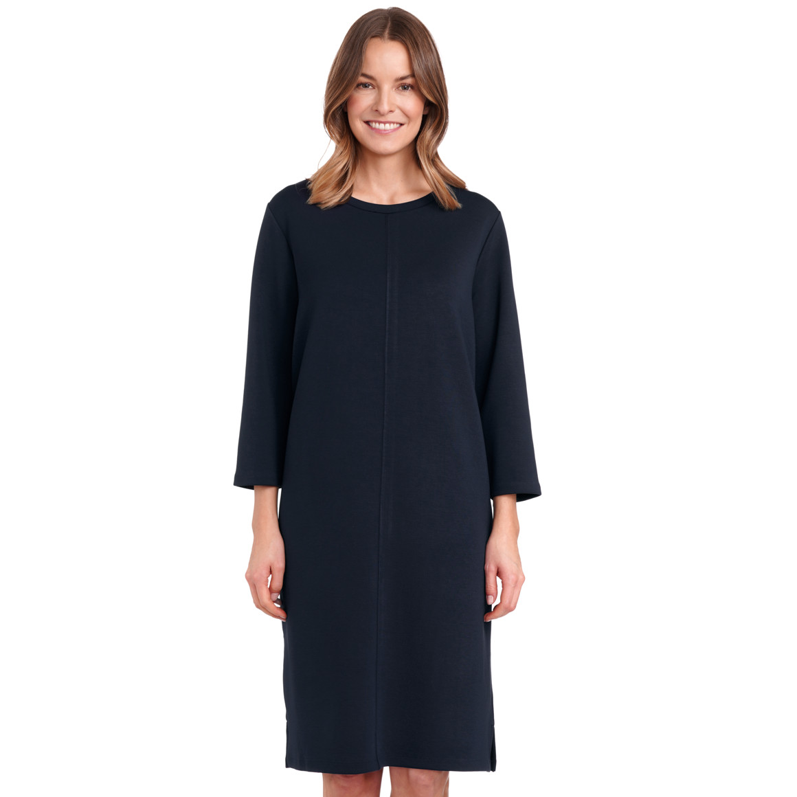 Gina Benotti Damen Sweatkleid mit 3/4-Arm dunkelblau