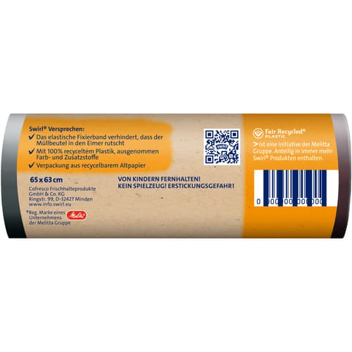 Swirl 35 l Fixierband-Müllbeutel Reißfest & Dicht