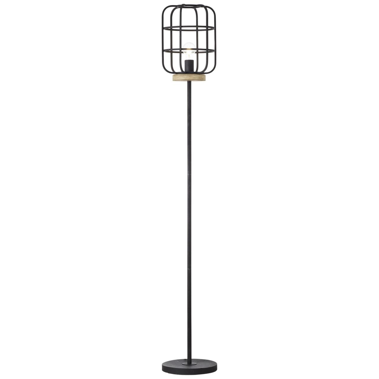 Brilliant Stehlampe »Gwen« E27 1 Stk. 163 cm Höhe, Ø 25 cm, E27, Metall/Holz, antik holz/schwarz korund