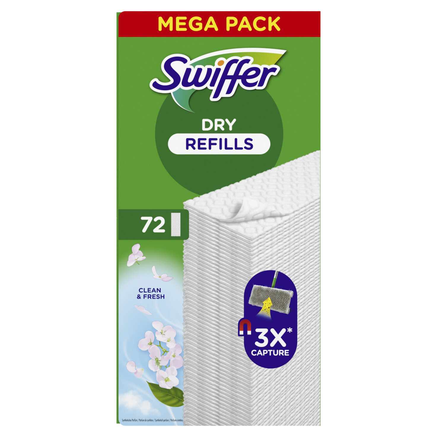 Swiffer trockene Bodentücher, 72 Stück