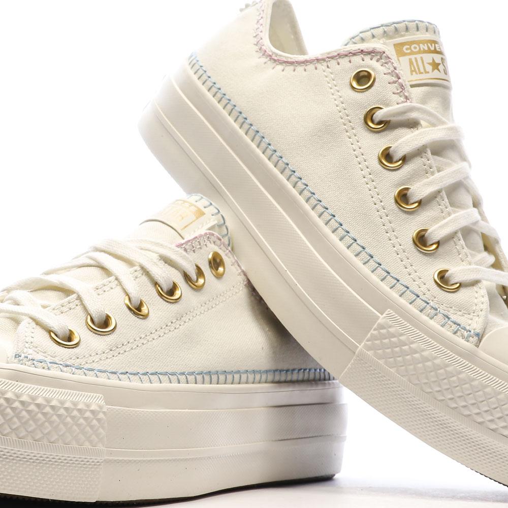 Converse Baskets Ecru Femme Converse Ct All Star Lift Platform Crafted Stitching