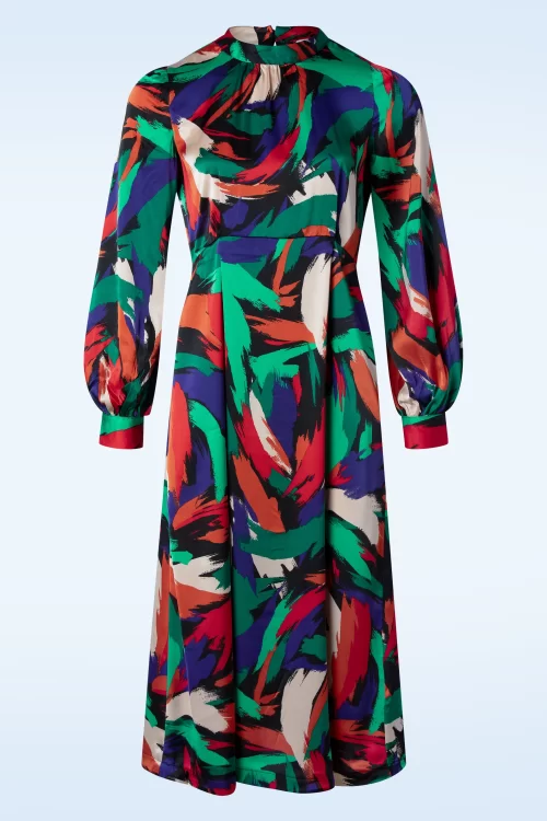 Louche Avion Hoffman midi jurk in multi