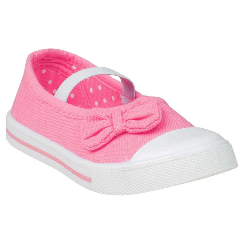 Babies en toile à élastique et noeud - Rose