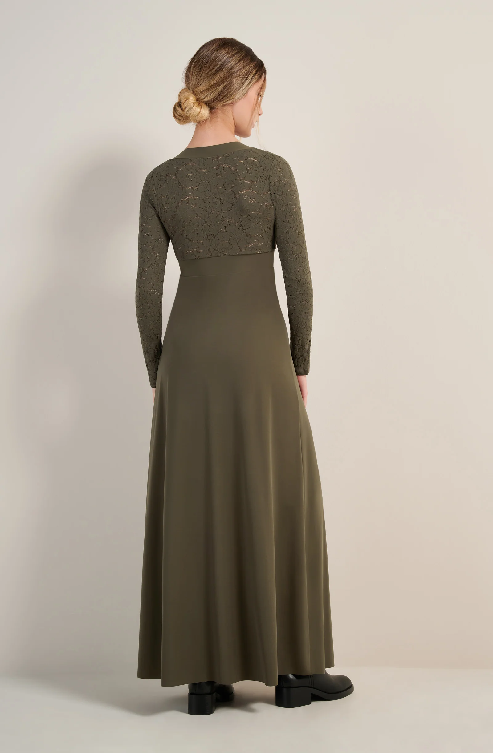 vanao Robe longue en dentelle lichen Lichen
