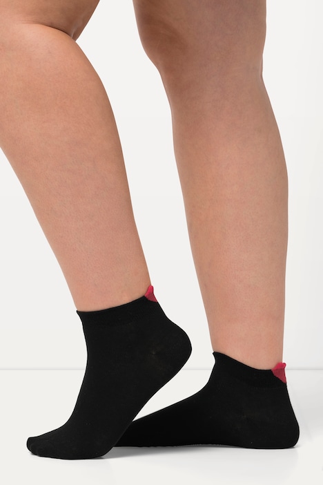 3er-Pack Sneakersocken, Herzlasche, kurzer Schaft