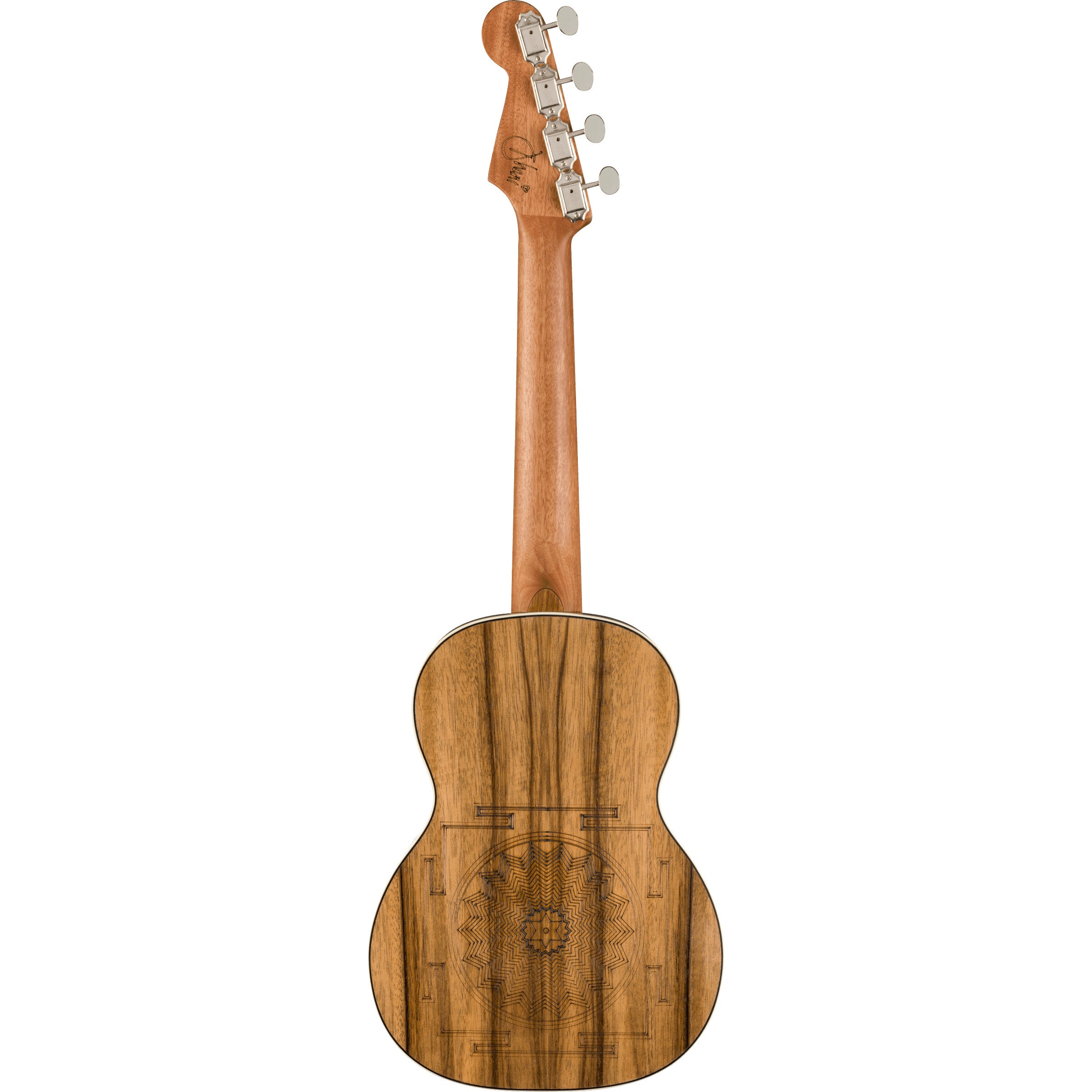 Fender Dhani Harrison Ukulele Turquoise WN elektrisch-akoestische tenor ukelele