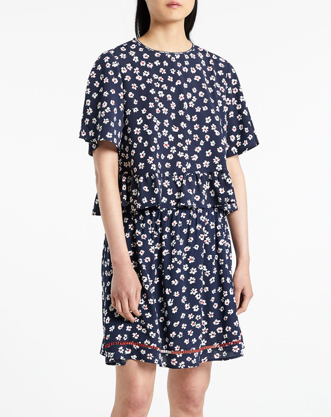 Tommy Jeans Blouse imprimée Fleurs bleu marine