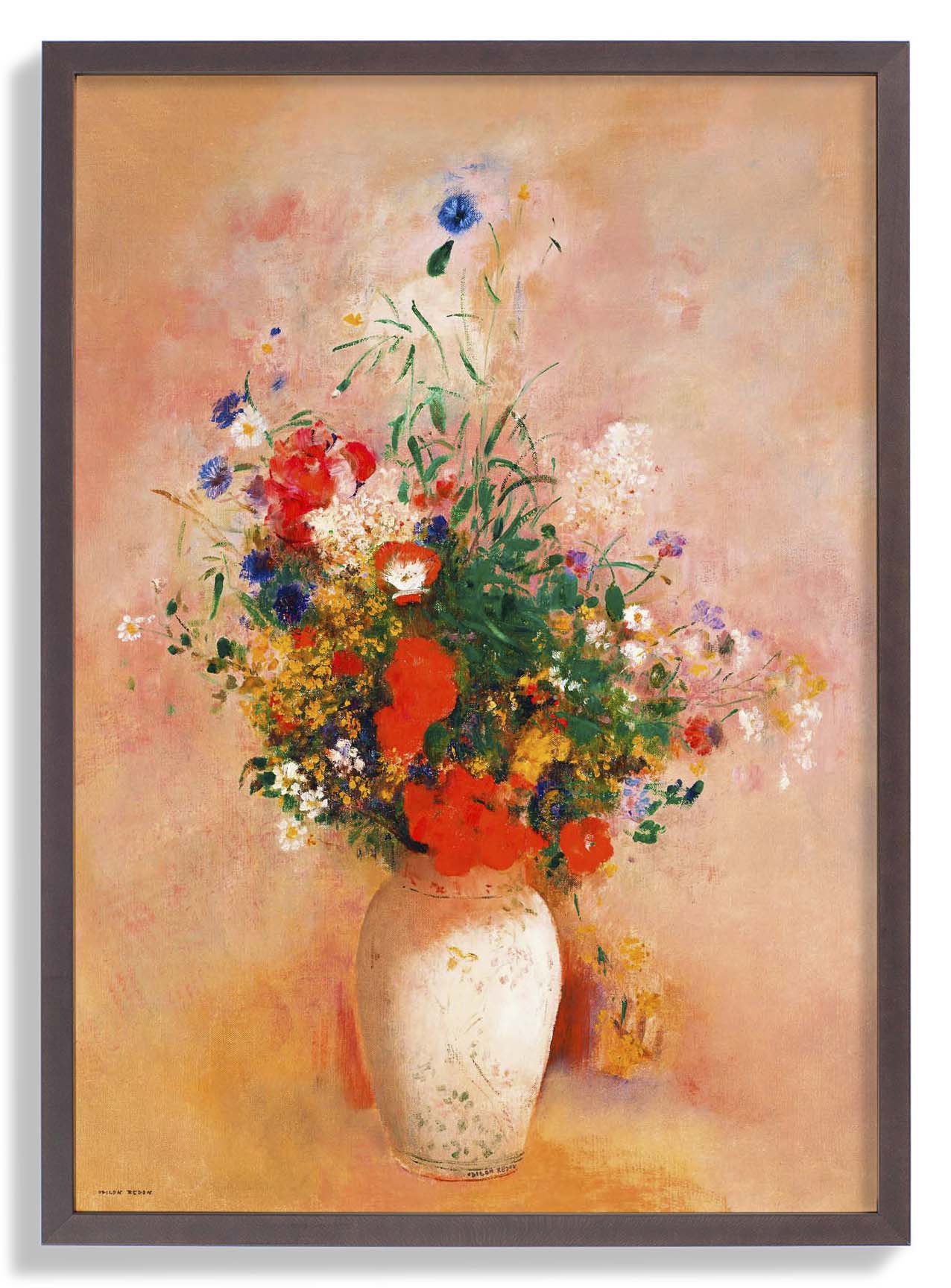 Vase mit Blumen Gemälde von Odilon Redon