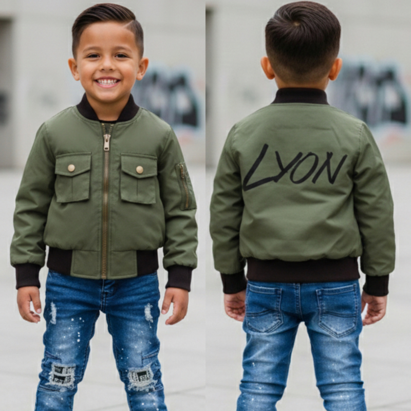 Green boys jacket (gepersonaliseerd)