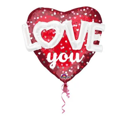 amscan Folienballon Love Hearts & Dots