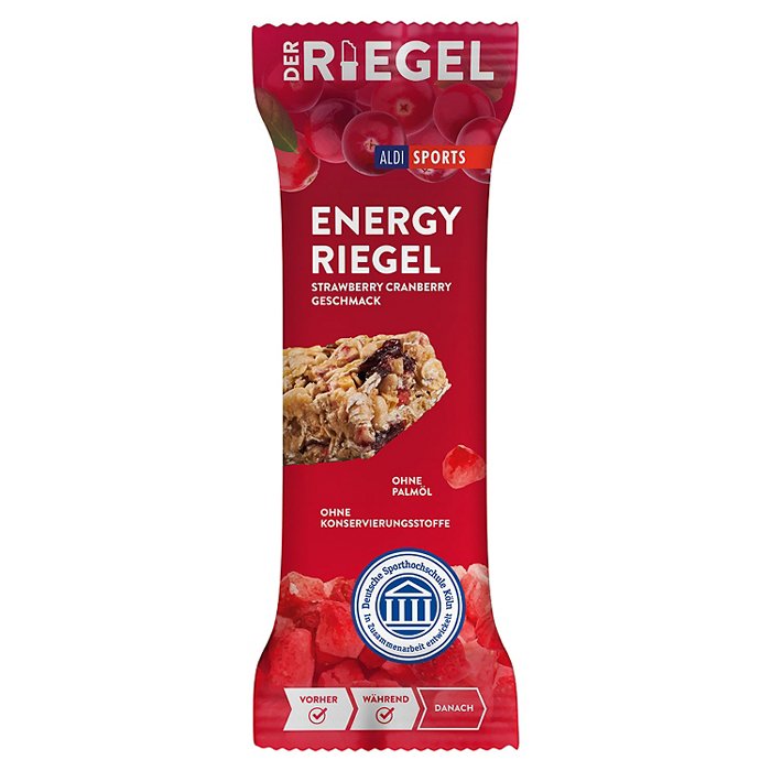ALDI SPORTS Energy Riegel 40 g, Strawberry-Cranberry