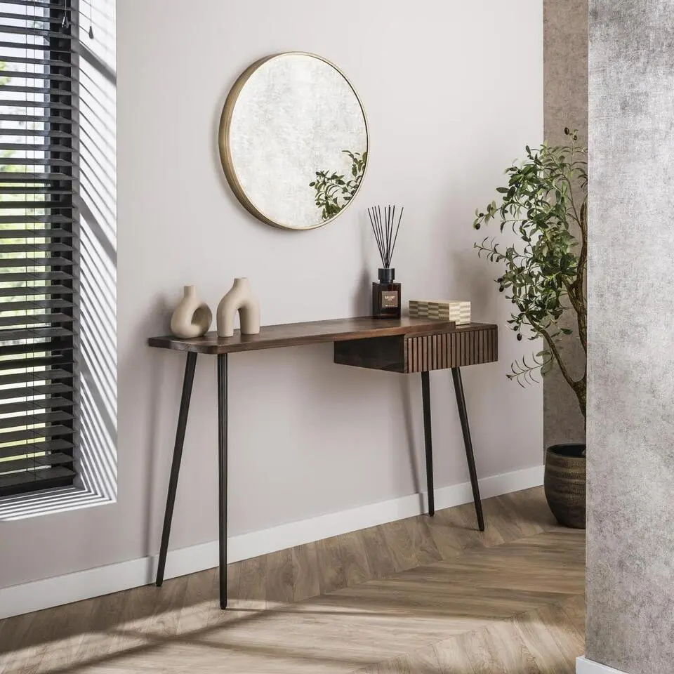 Fraaai - Marino sidetable - 120 cm - acaciahout - bruin