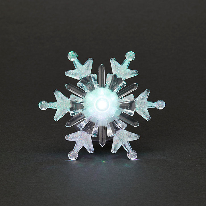 Flocon lumineux LED ventouse 4 x 9,5 cm