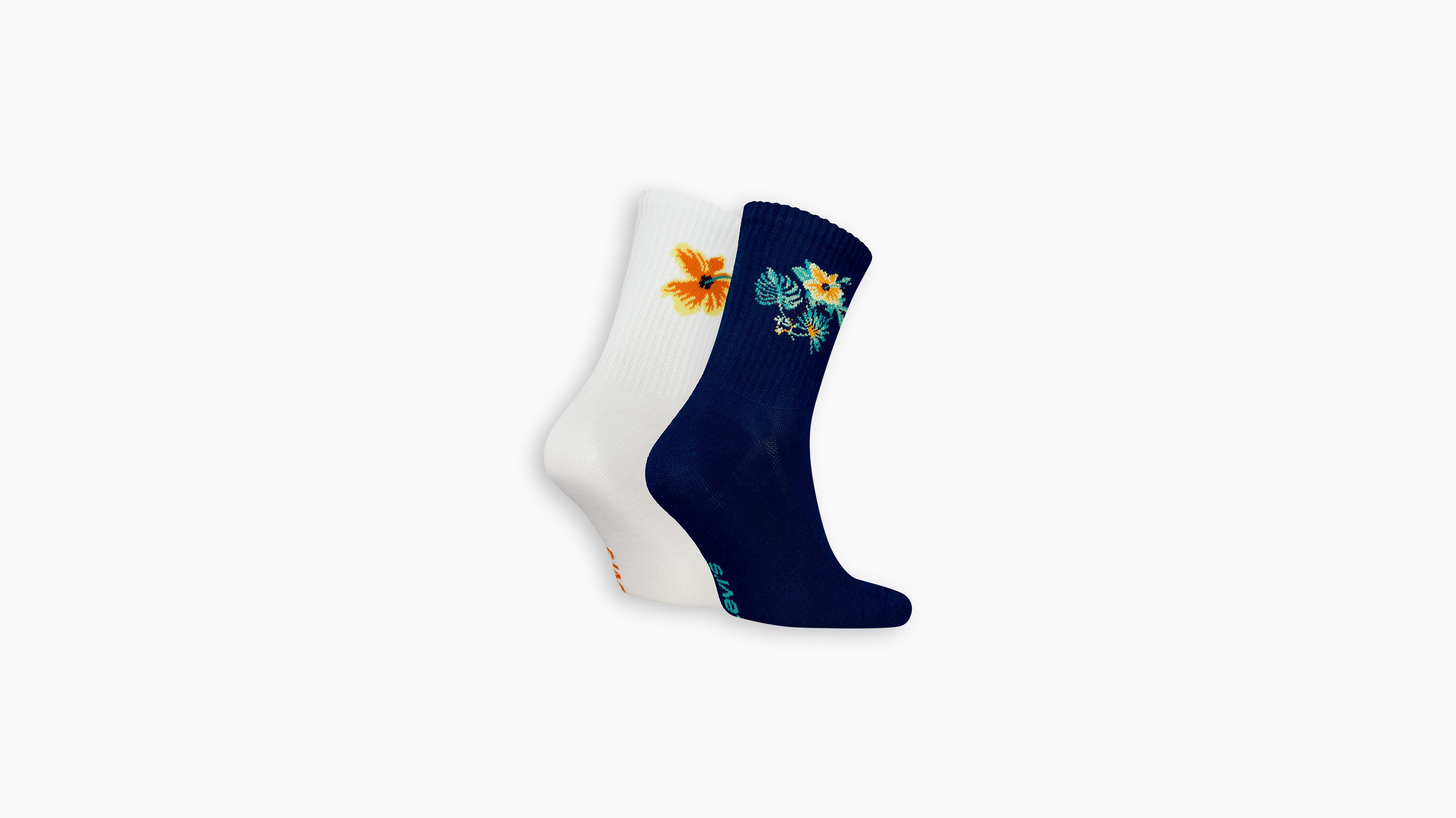 Levi's® chaussettes basses Fleur - Lot de 2 - Navy - Bleu