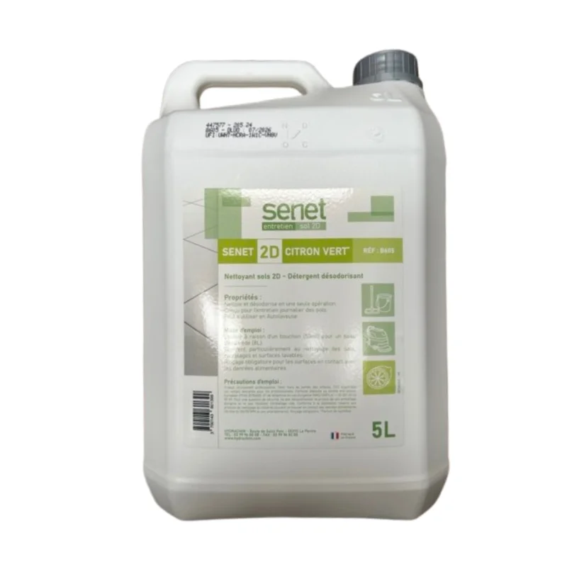 SENET - Détergent sol 2D - Parfum citron vert - 5L