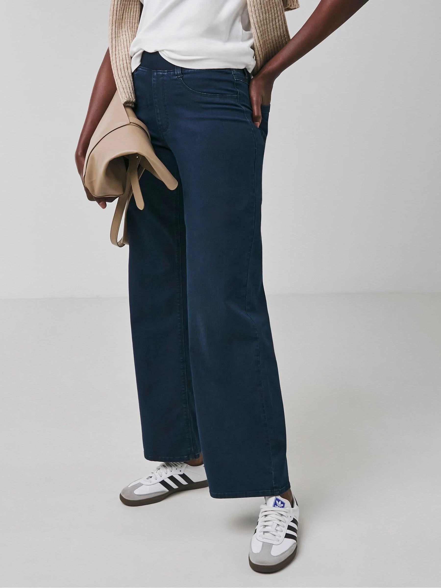 JD Williams Indigo 2 Pack Wide Leg Jeggings