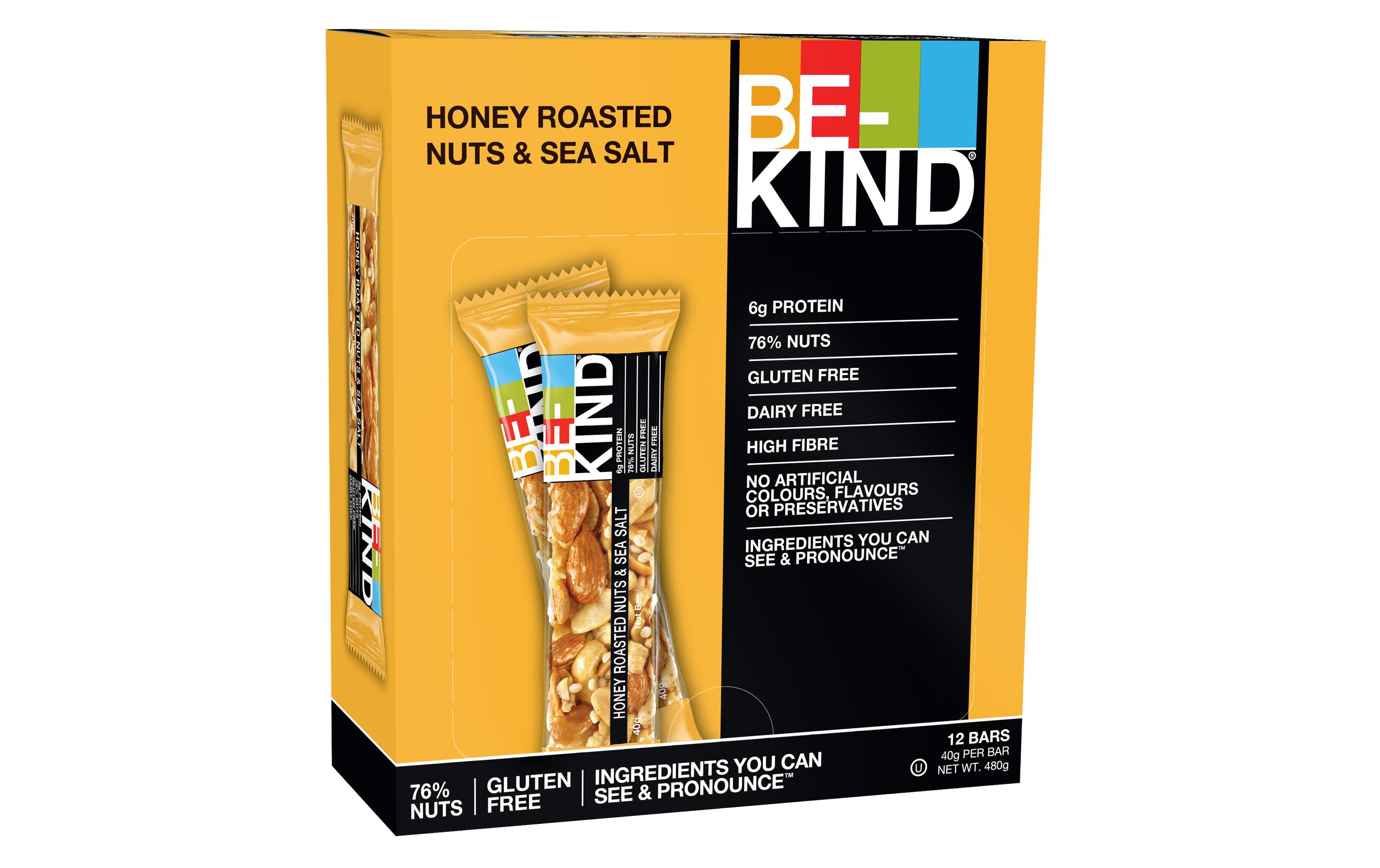 Riegel Honey Roasted Nuts & Sea Salt 12 x 40 gRiegel mit Honig gerösteten Nüssen und Meersalz