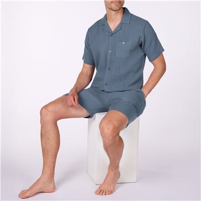 Pyjama short homme gaze de coton - DODO HOMEWEAR