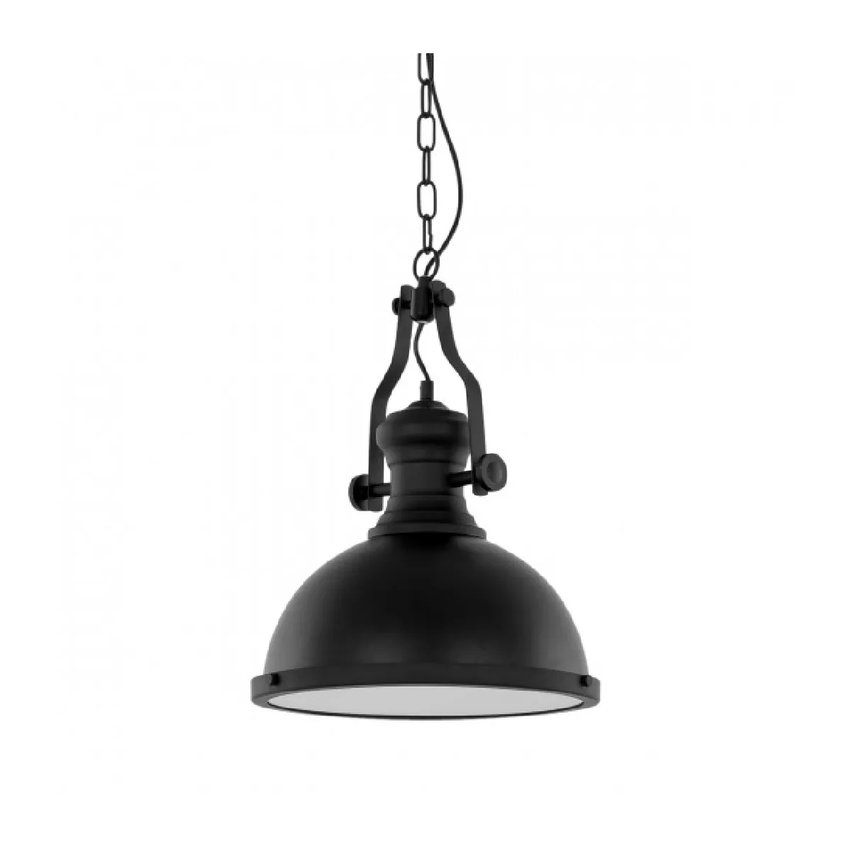 Luminaire Center Suspension industrielle et rétro Maeva Noir