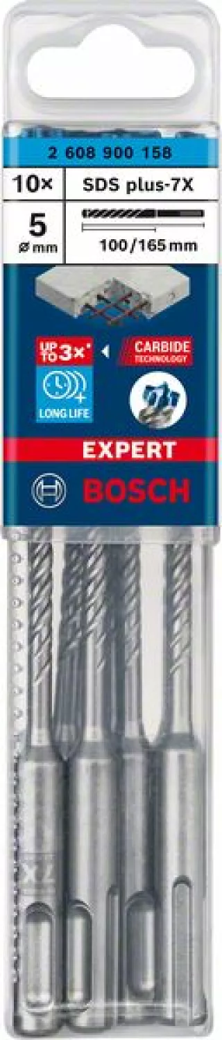 Bosch 2608900158 EXPERT SDS plus-7X Hamerboor - 5x100x165mm (10st)