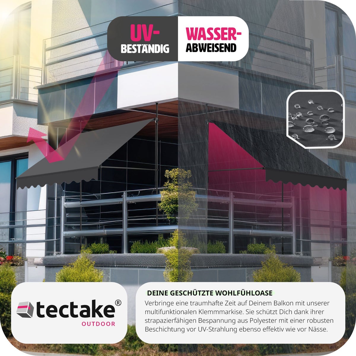tectake klemluifel met handzwengel, eenvoudige montage