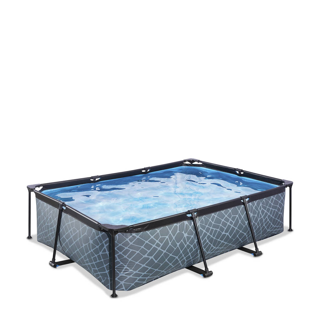 Frame Pool 220x150x60cm (12v Cartridge filter) - Grijs