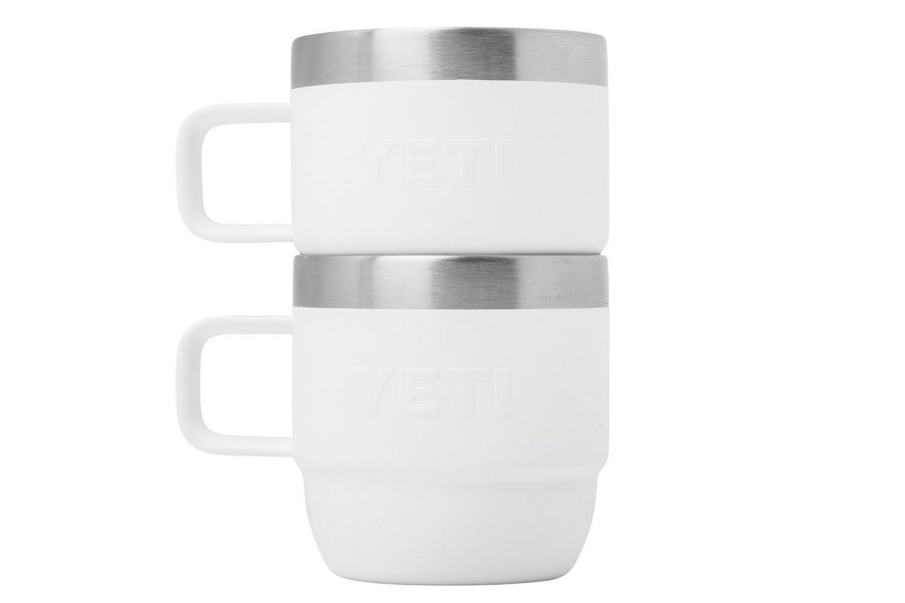 Yeti Rambler Stackable Mugs 6oz, White, stapelbare thermosmokken, 177 ml