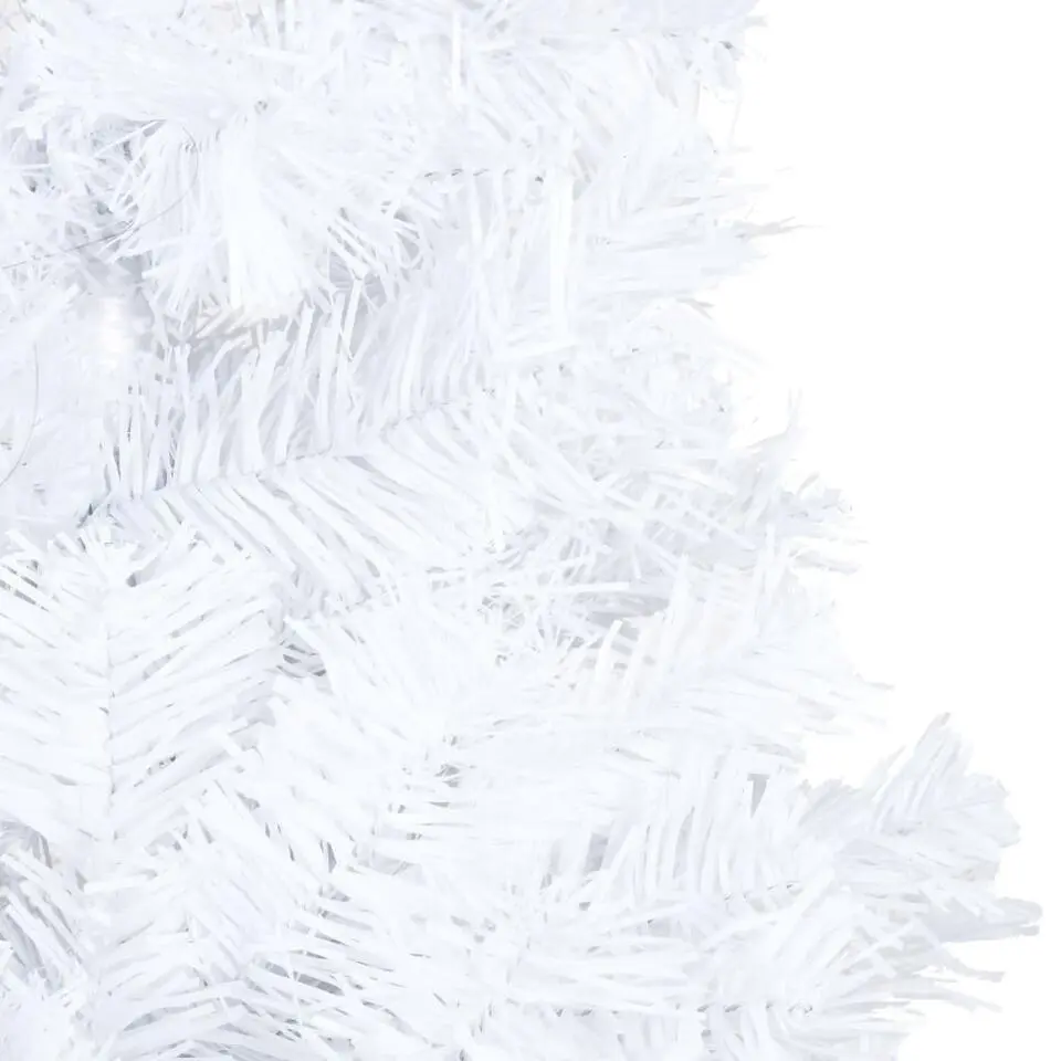 vidaXL Kunstkerstboom met verlichting en kerstballen 180 cm PVC wit