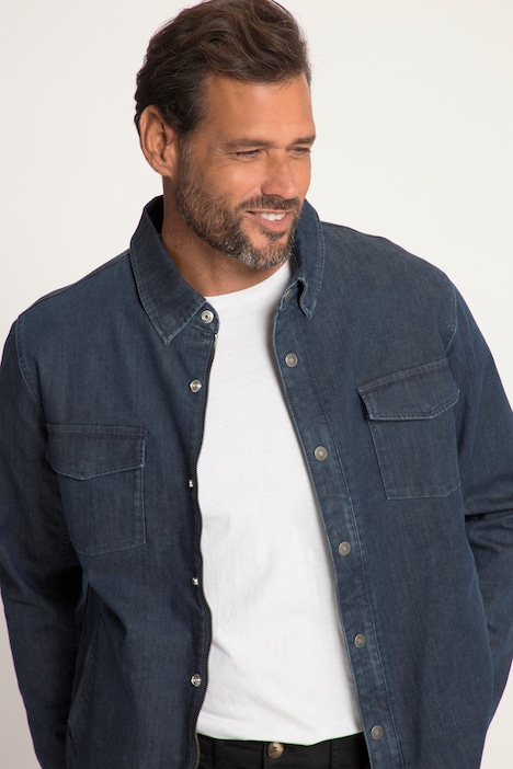 Jeansjacke, verdeckter Zipper, Brusttaschen
