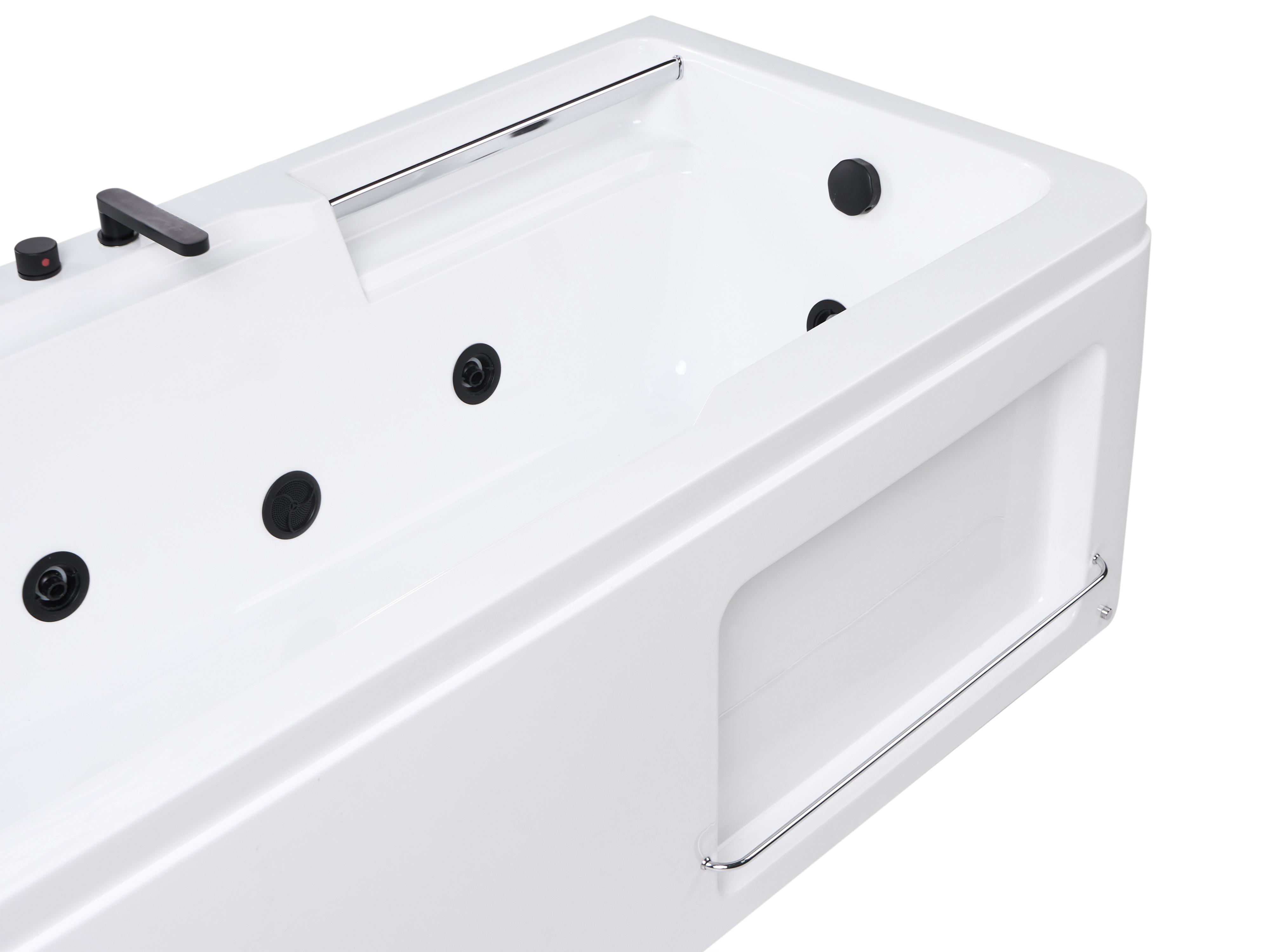 Hoek bubbelbad CAMALU 180 x 86 cm Wit