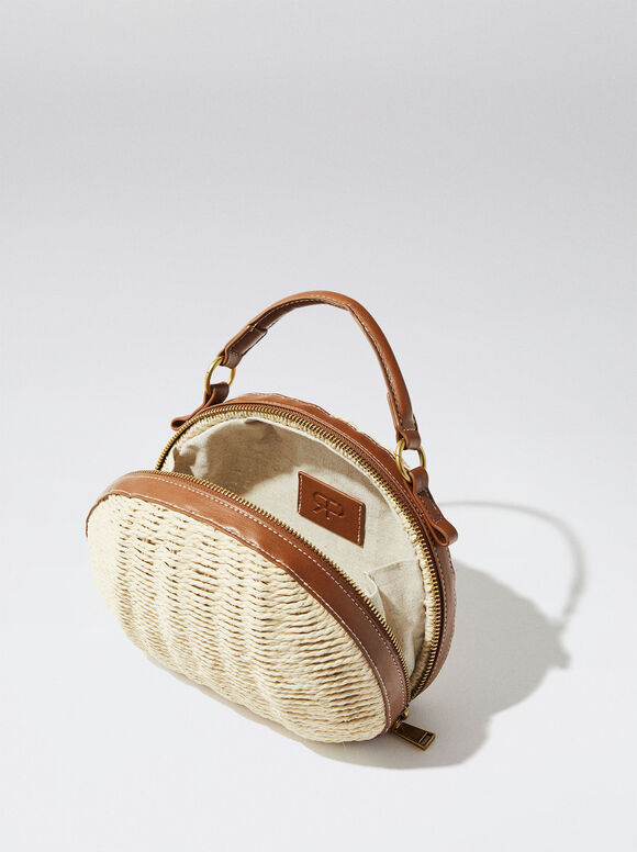 Bolso Bandolera De Paja - Camelo