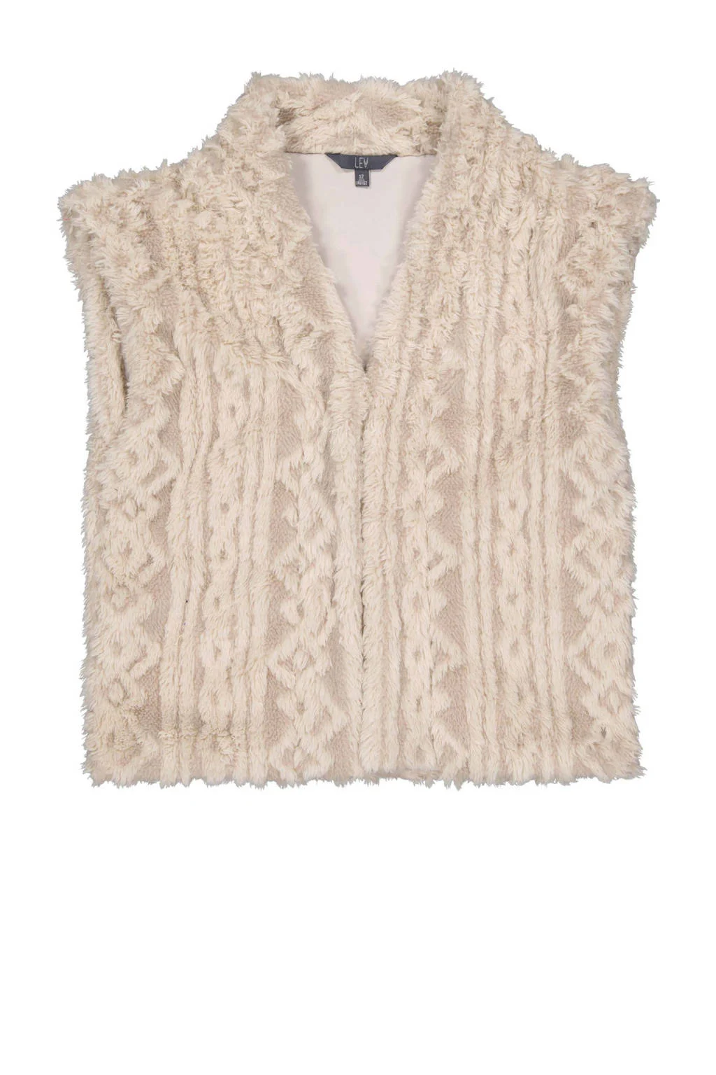 LEVV imitatiebont gilet NEELTJE beige