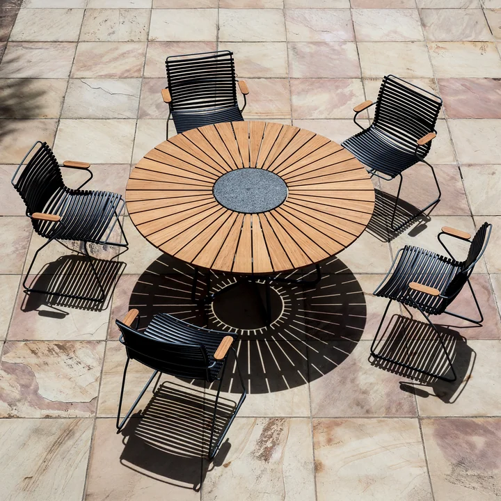 HOUE - CIRCLE Outdoor Tisch Ø 110 cm, Bambus